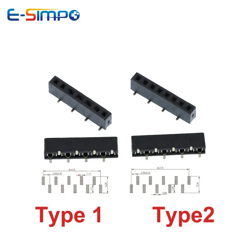 Male Female Header Pin - 10pcs 2.0mm 피치 SMD 1*3P4P5P6P8P10P12P20P 40Pin