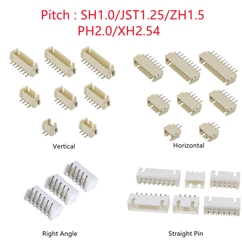 Male Female Header Pin - 10PCS SH/JST/ZH/PH/XH 피치 1.0MM 1.25MM 2.0MM