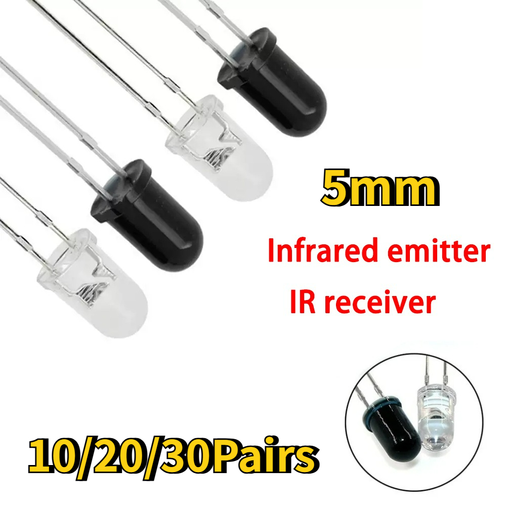 Diy Electronics India - 10-30쌍 5mm 940nm IR LED 다이오드