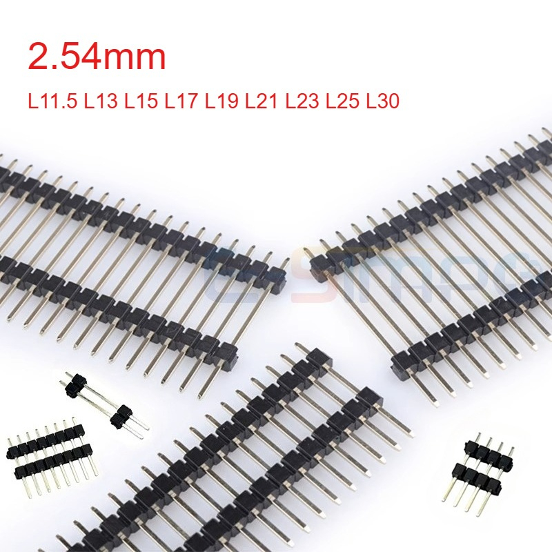 Male Female Header Pin - 50개 2.54mm 금도금 단일 행 이중