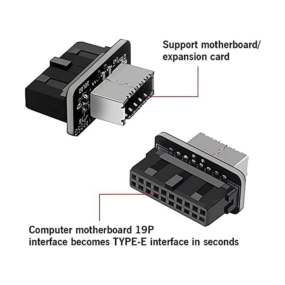 Male Female Header Pin - USB 3.0 19/20핀-타입 E 어댑터, 타입-E