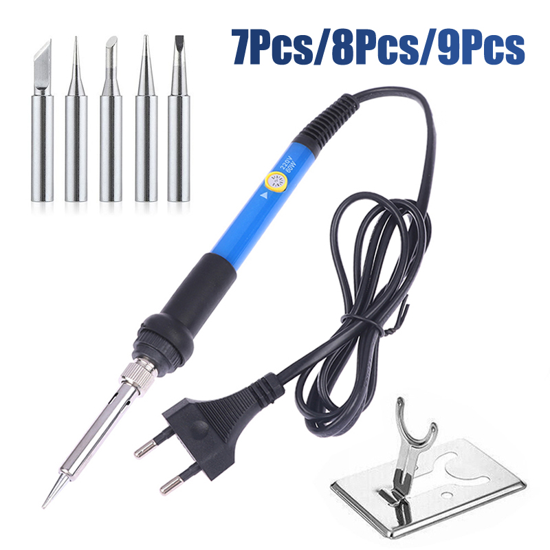 조절 가능한 온도 220V 60W 전기 납땜 인두 키트 - Diy Electronics Tools 리뷰 및 가격