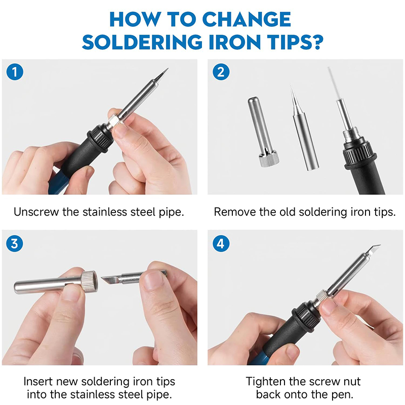 조절 가능한 온도 220V 60W 전기 납땜 인두 키트 - Diy Electronics Tools 리뷰 및 가격