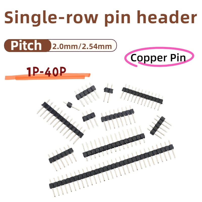 10PCS,2.54mm 피치 단일/이중 행 핀 헤더 P - Male Female Header Pin 리뷰 및 가격