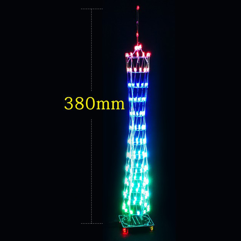 DIY LED 작은 광저우 타워 색상 흐르는 조명 전자 - Diy Electronics India 리뷰 및 가격