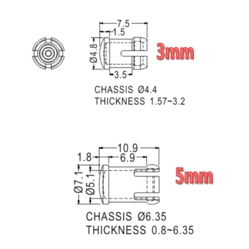 20Pcs LED 램프 쉐이드 3MM 5MM 다이오드  - Diy Electronics For Sale 리뷰 및 가격