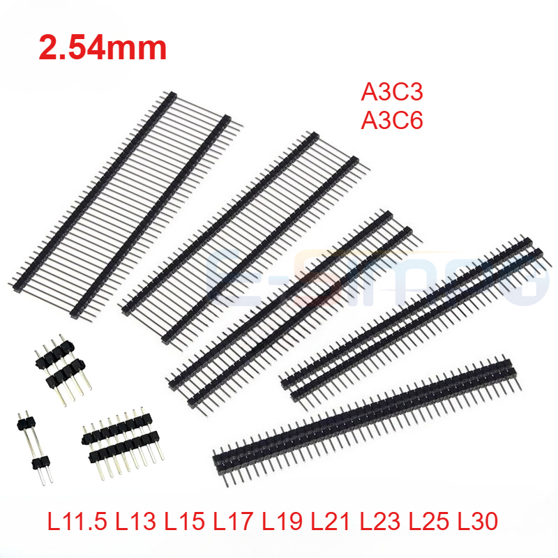50개 2.54mm 금도금 단일 행 이중 플라스틱 1x - Male Female Header Pin 리뷰 및 가격