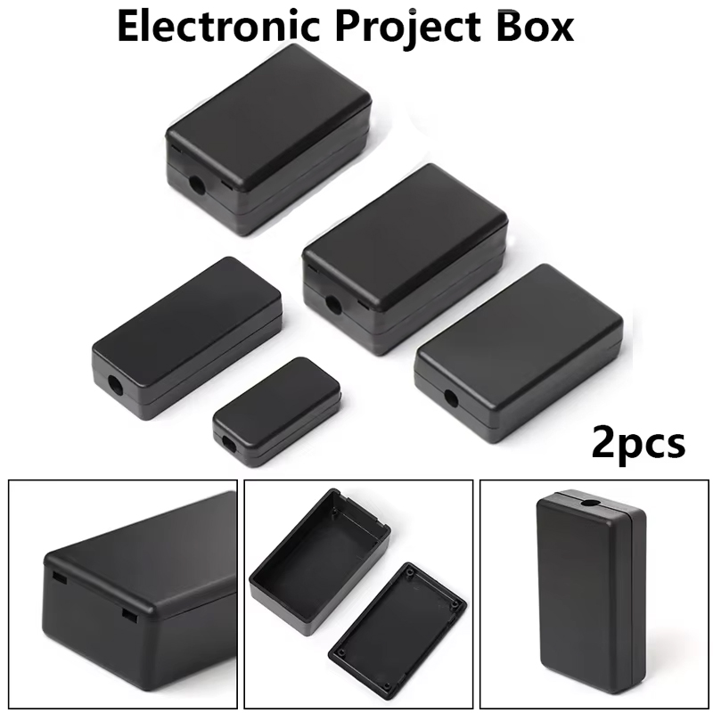 2PCS 플라스틱 방수 블랙 박스 DIY 하우징 악기  - Diy Electronics Organizer 리뷰 및 가격