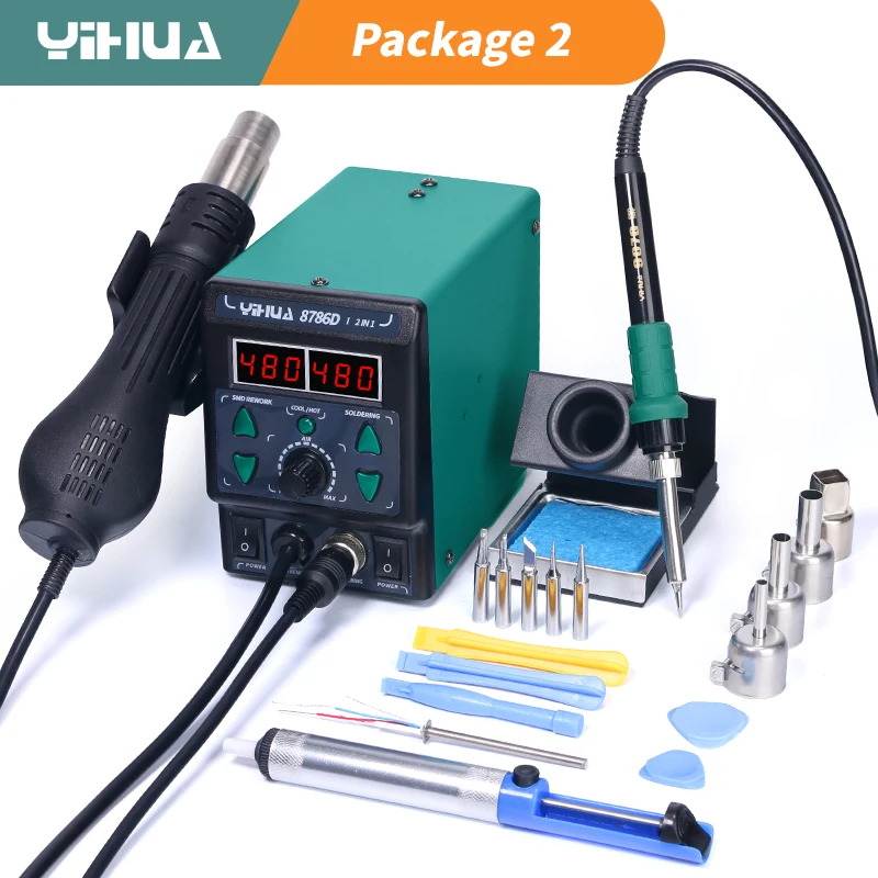 YIHUA 8786D 납땜 인두 뜨거운 공기 납땜 스테 - Diy Electronics Tools 리뷰 및 가격
