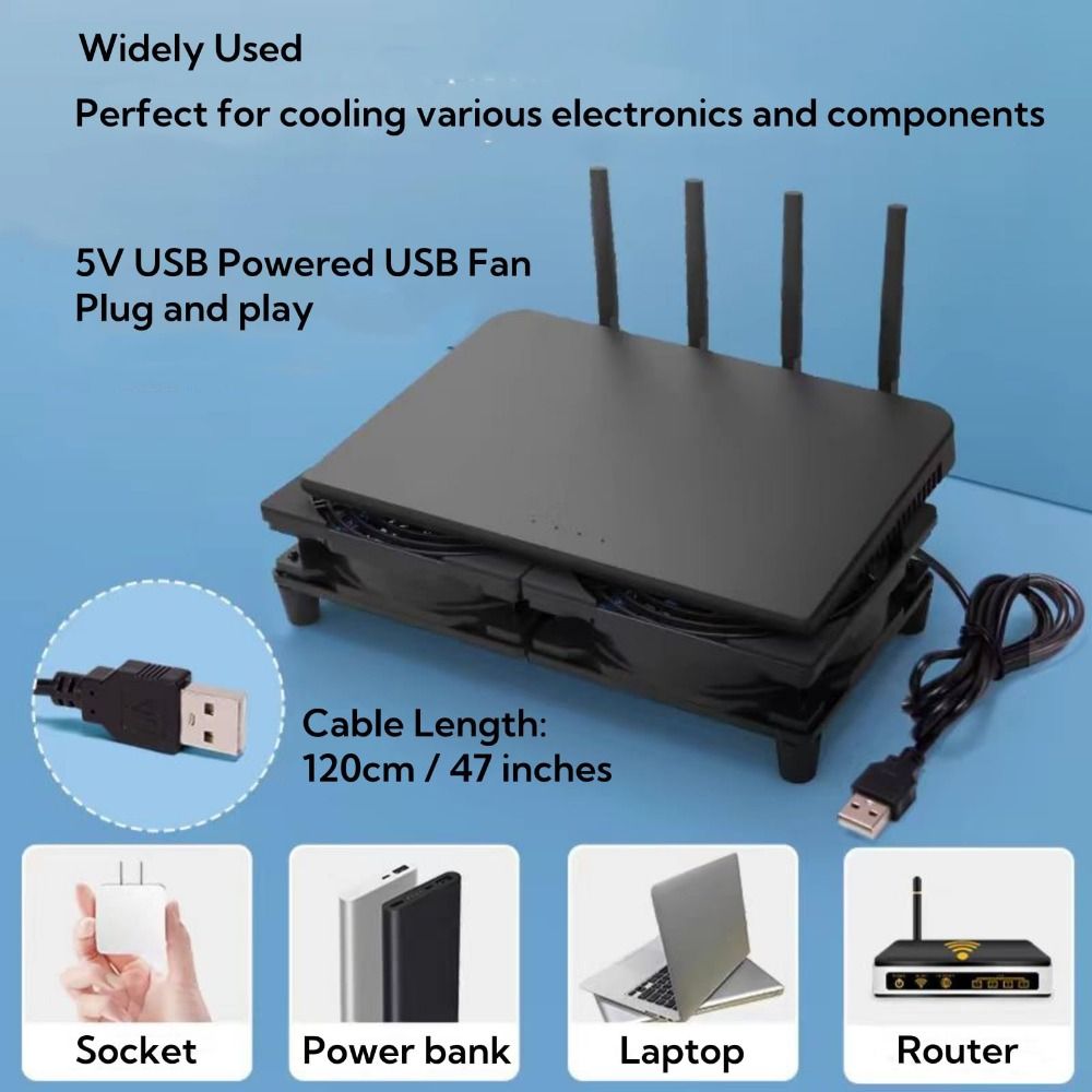 USB 전원 전자 냉각 팬 듀얼 팬 DIY 컴퓨터 PC - Diy Electronics Cabinet 리뷰 및 가격