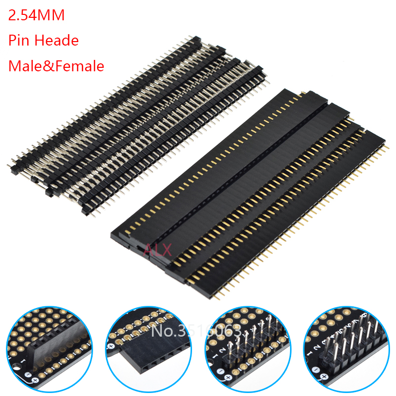 5/10Pcs 2.54mm 40 핀 1x40 2X40  - Male Female Header Pin 리뷰 및 가격