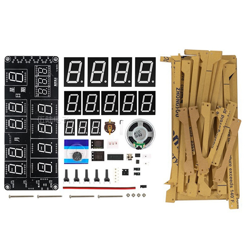 슈퍼 세일 대형 화면 음성 시계 키트 달력 디지털 시계 - Diy Electronics For Sale 리뷰 및 가격