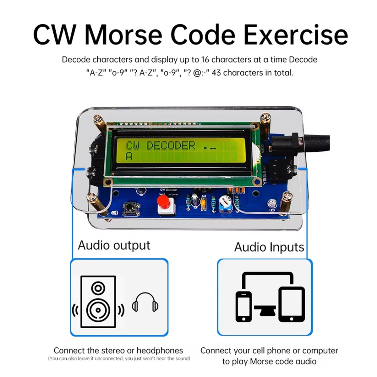 HDL DC9V CW 모스 코드 디코더 회로 기판 용접 - Diy Electronics Circuits 리뷰 및 가격