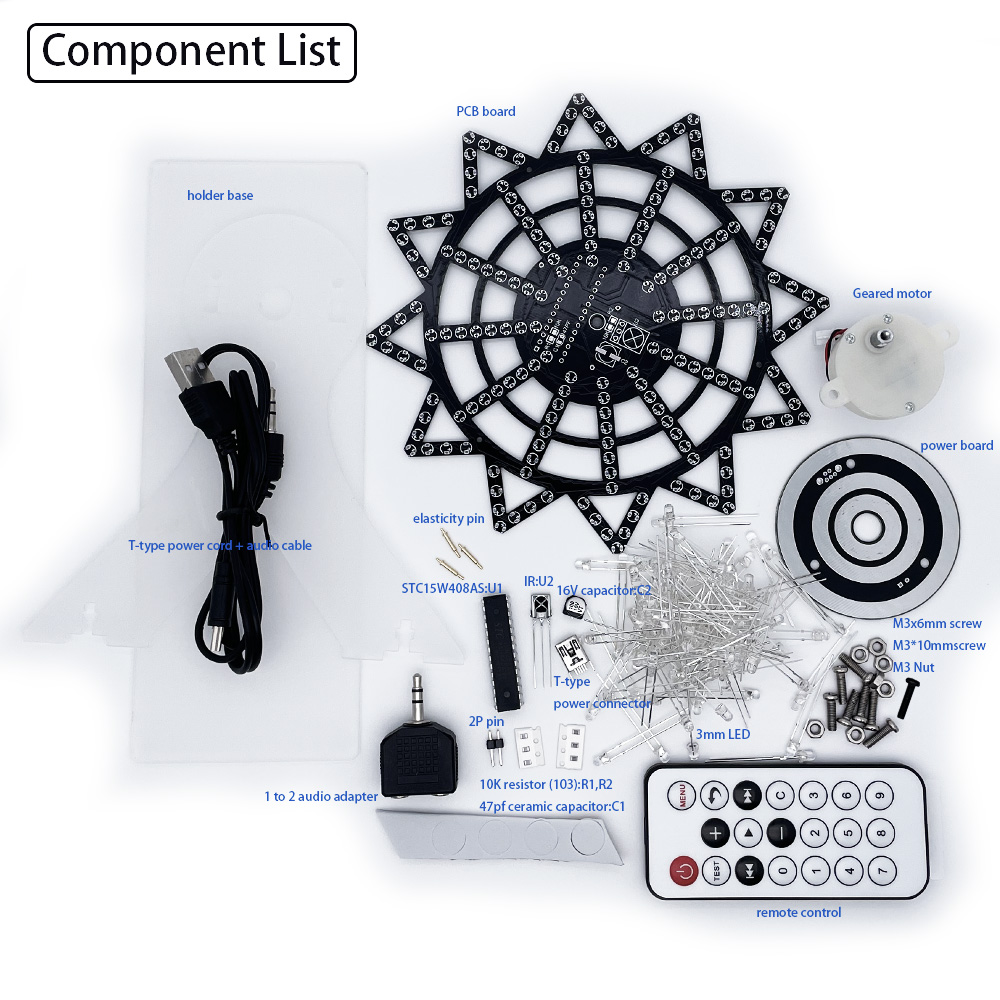 DIY 전자 키트 LED 회전 관람차 회로 학습 납땜  - Diy Electronics India 리뷰 및 가격